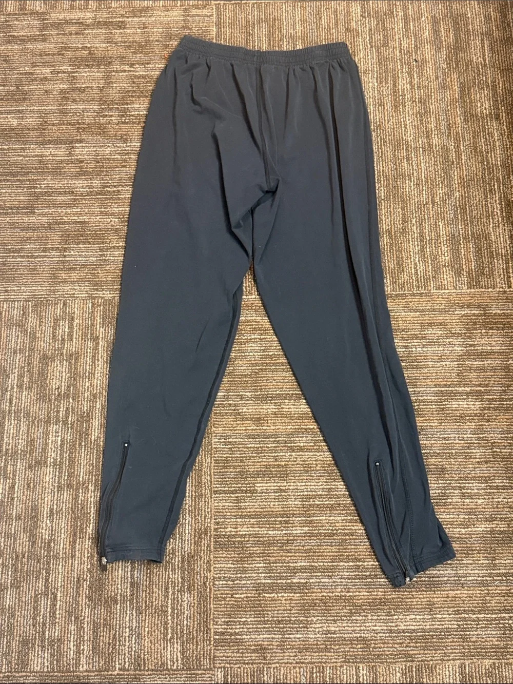 Nike Black Dri-FIT Light Weight Zippered Joggers with White Branding
